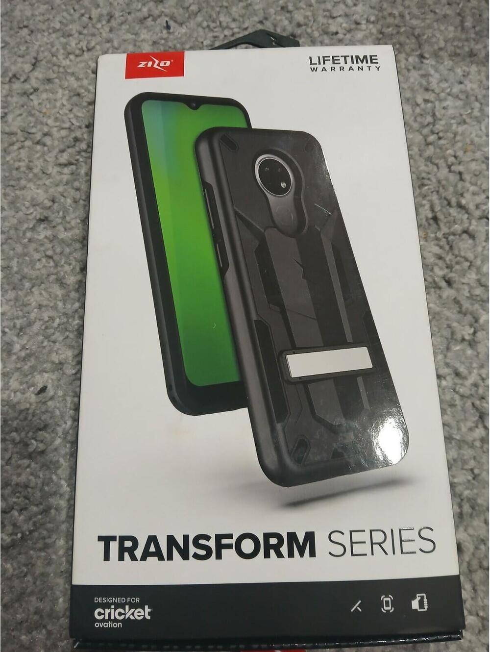 Phone Case For Cricket Avation Zizo Transform Series Black Bolt
